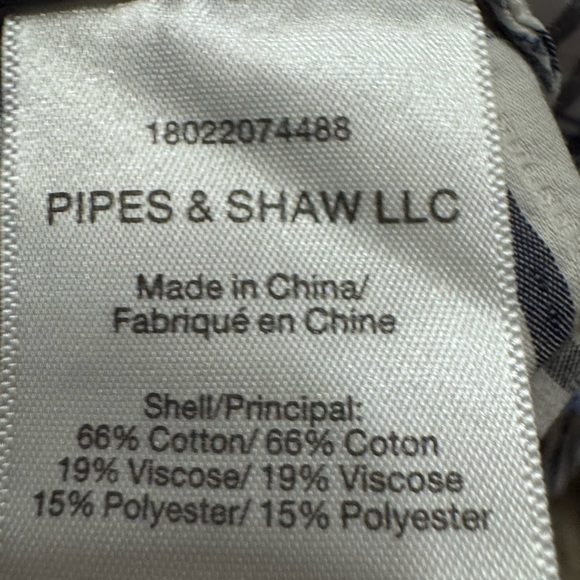 Veronica Beard Navy and White Plaid Shirt - Picture 4 of 4